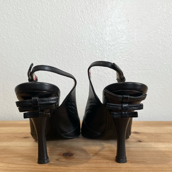 Prada | Pointed Toe Bow Detail Slingbacks - Picture 4 of 5